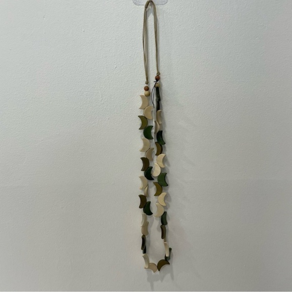 Decouture Amore Strand Necklace Fair Trade Handcrafted Wood Moon Bead Necklace